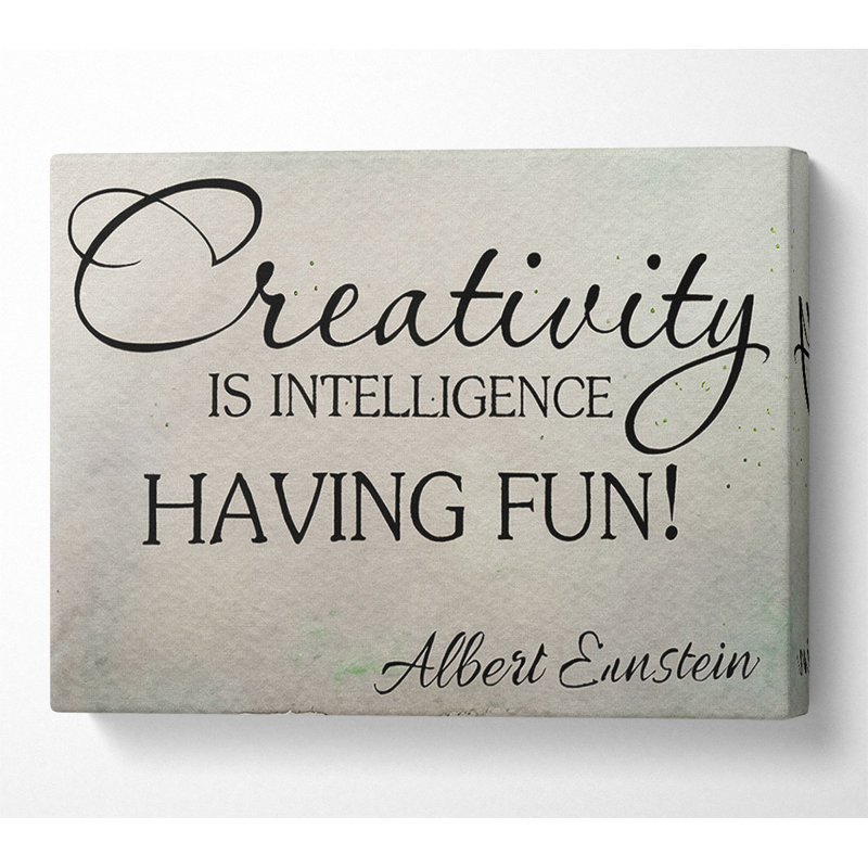 Motivational Quote Albert Einstein Creativity Is Intelligence - Print, 66cm H x 106.6cm W x 10cm D
