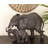 Mirrabooka Polystone Family Elephant Decorative Brown Sculpture