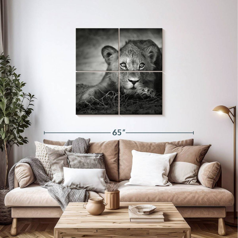 Brampt Young Lion Head, 38" H x 38" W