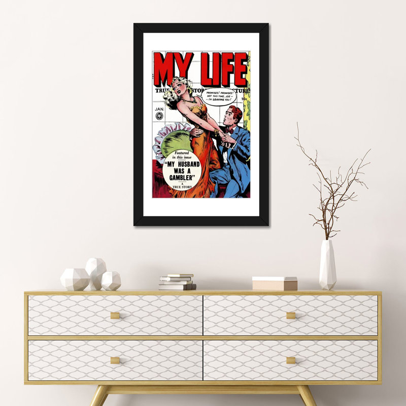 Floater Frame Advertisements on Canvas, Black Framed Fine Art Paper, White, 32" H x 24" W x 1" D