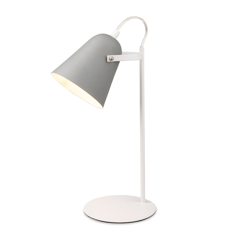 Metal Table Lamp, Gray, Gray, Grey