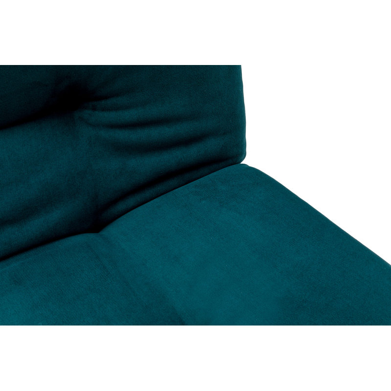 Canapé convertible à dossier serré de 68,9 po Crestide, Microfibre vert pétrole
