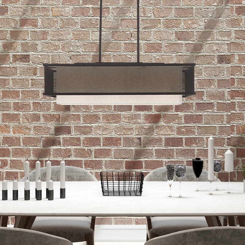 Luminaire suspendu pour îlot de cuisine 3 lumières Nedra