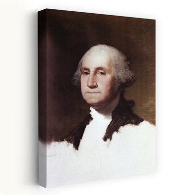 1790s 1796 UNFINISHED PORTRAIT OF GEORGE WASHINGTON BY GILBERT STUART by H. Armstrong Roberts - Wrapped Canvas Print