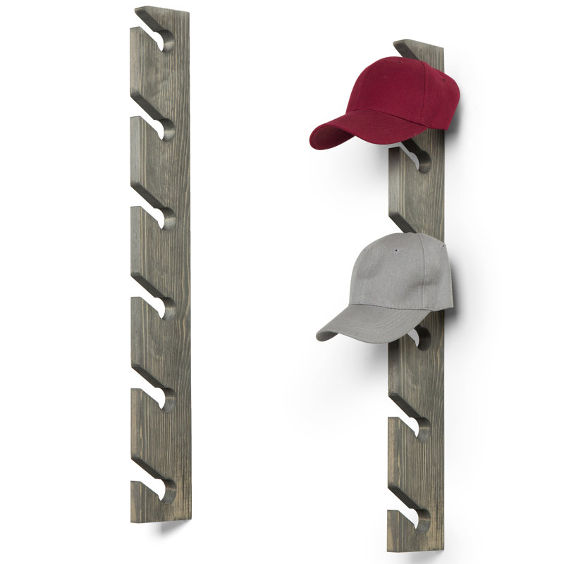 Porte-chapeaux mural en bois massif Mahony