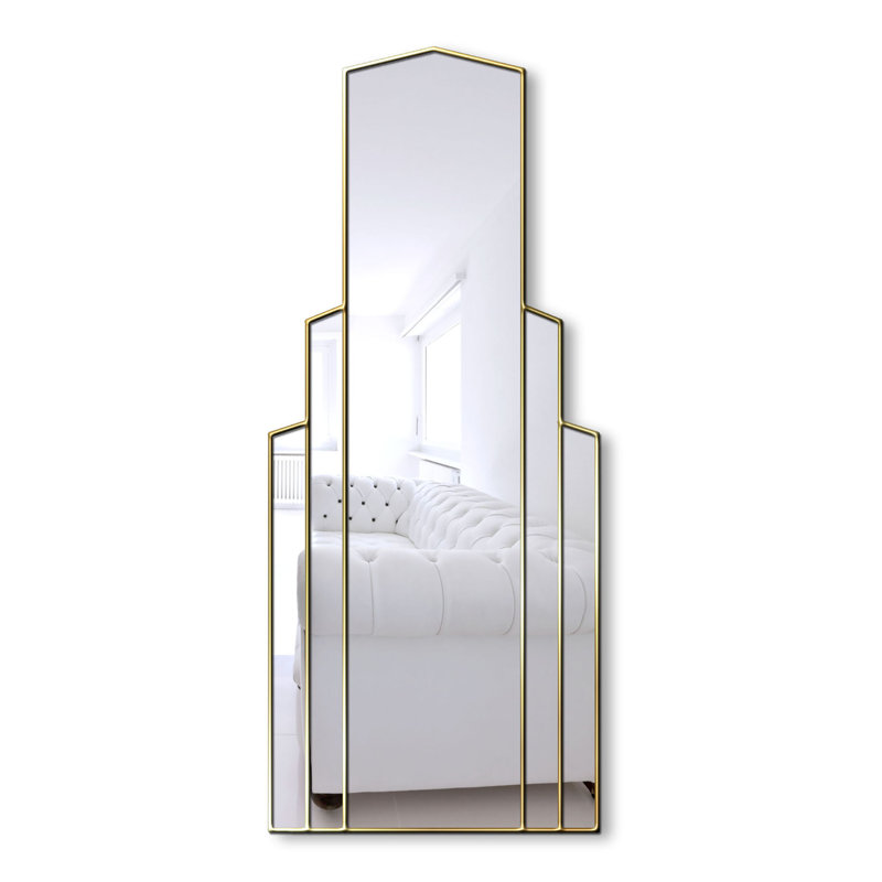 Chyna Flat Wall Mirror, Gold