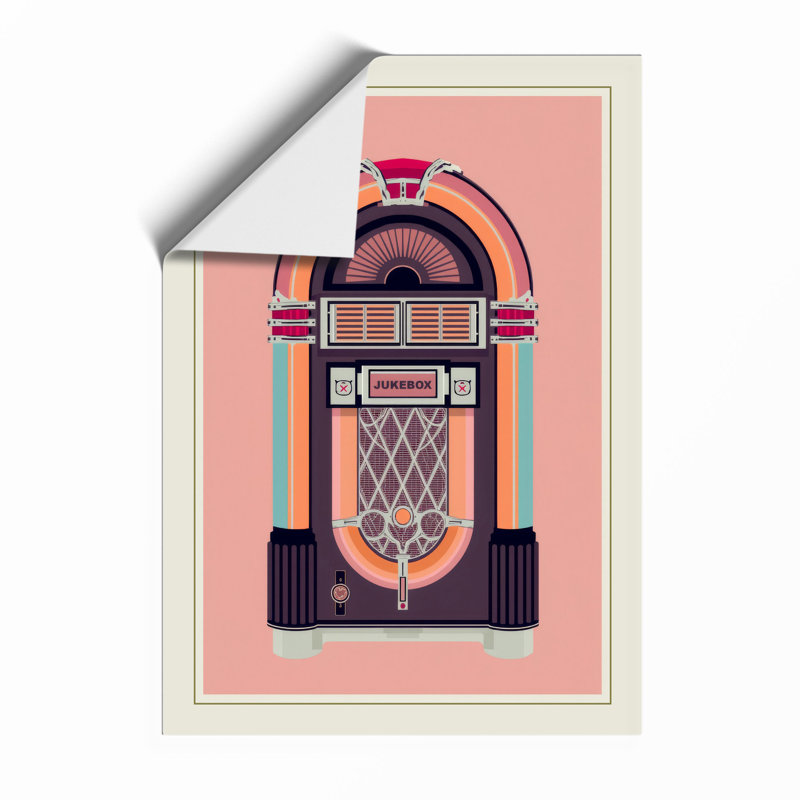 Jukebox Retro - Framed Print, Unframed, A1 - 84.1 x 59.4 cm