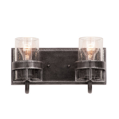 Bexley 2 LT Vintage Iron Bath Wall Sconce Kalco