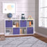 Decorative 8 Cube Bookcase With Premium Fabric Bins