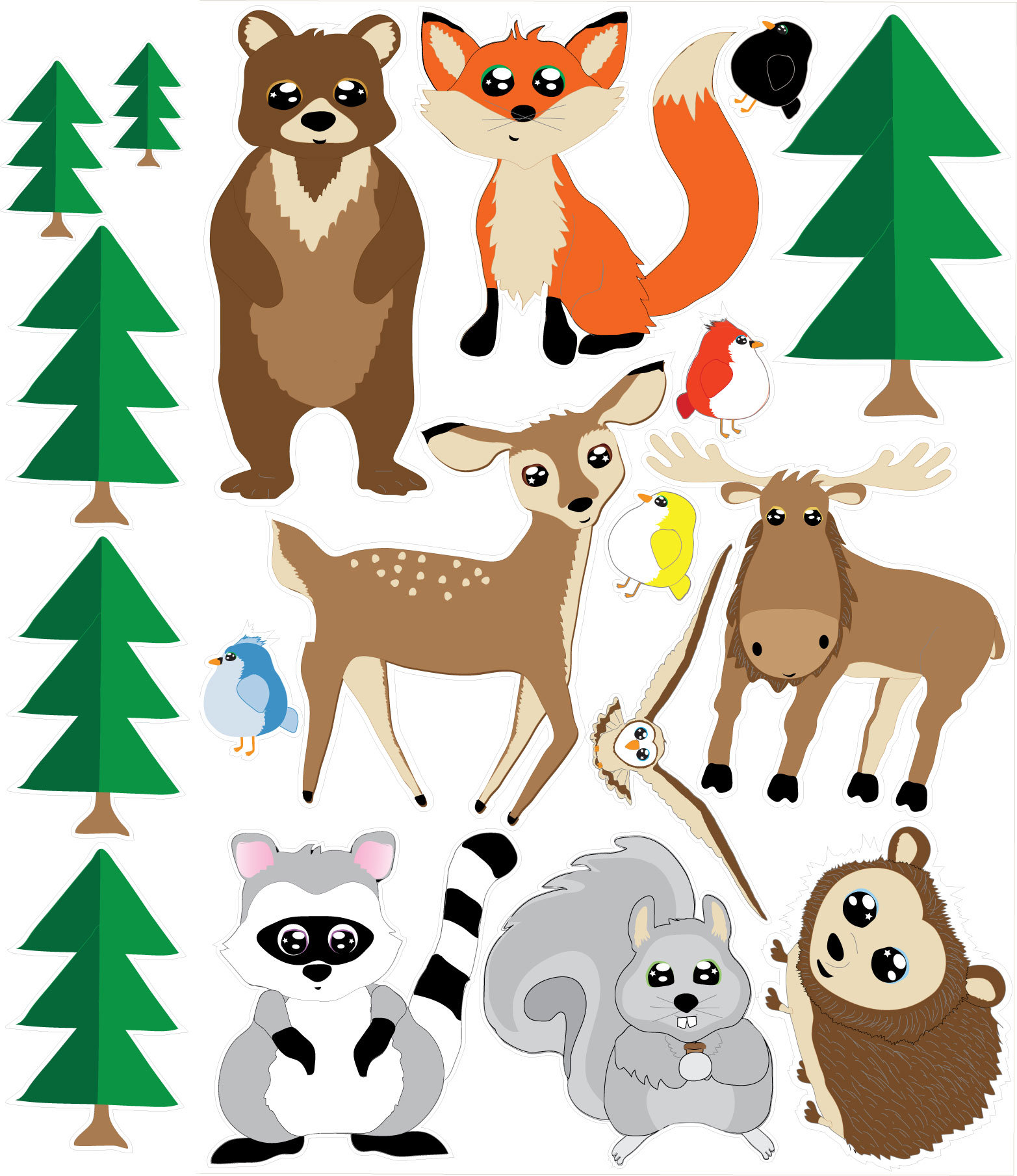 Redwood Rover Woodland Forest Animal Wall Decals Wayfair