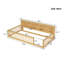 Lit simple en bois avec armoires de rangement et ports USB
