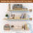  12 Inch Deep Floating Shelf, 36 x12 Inch Large Wall Mounted Shelf for Kitchen, Bathroom, Living Room, Oak (2 Pack)-676326600-676326603