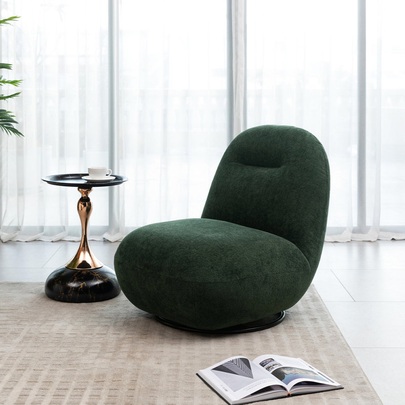 Fauteuil pivotant en velours confortable Comfy, 2