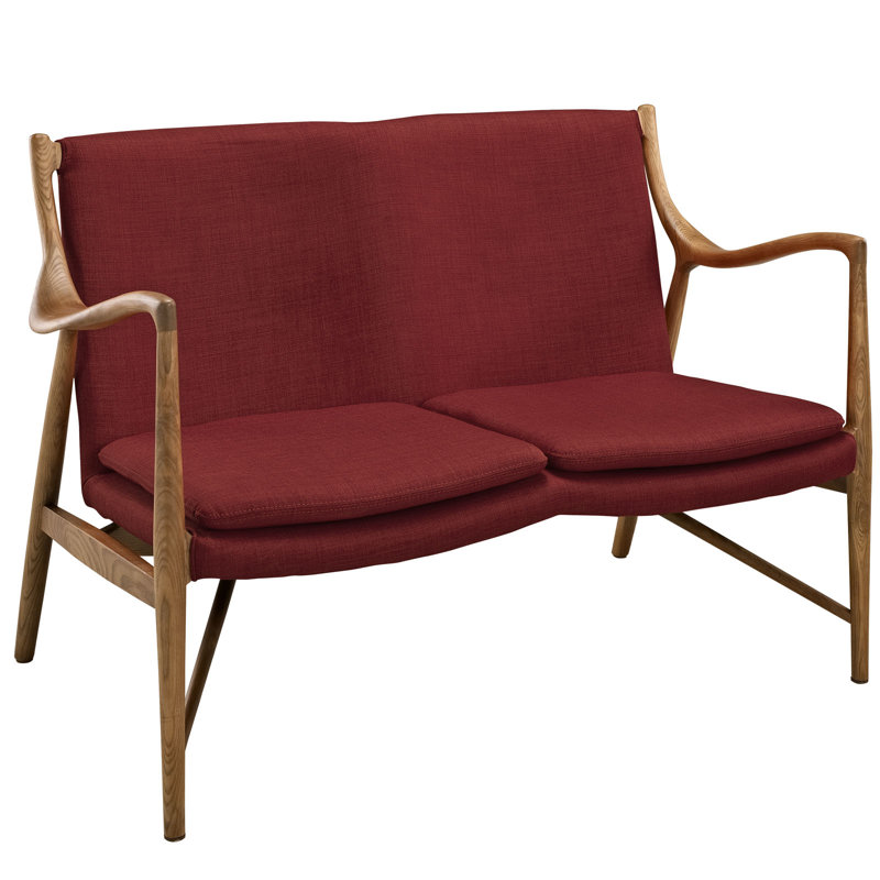 Causeuse Modway, Laine / viscose rouge