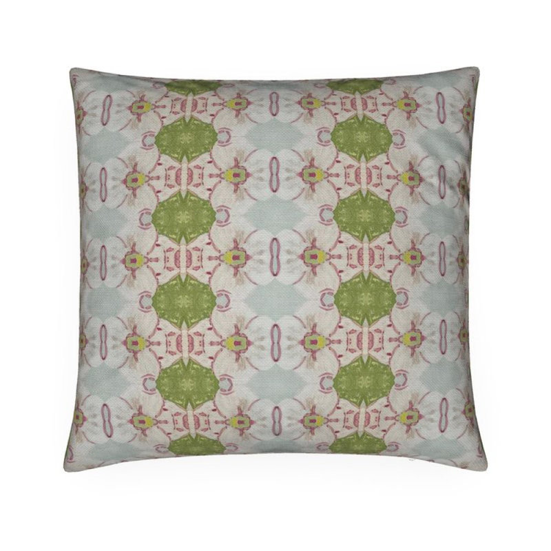 Pink Dogwoods Square Pillow Cover & Insert, 24"H x 24"W