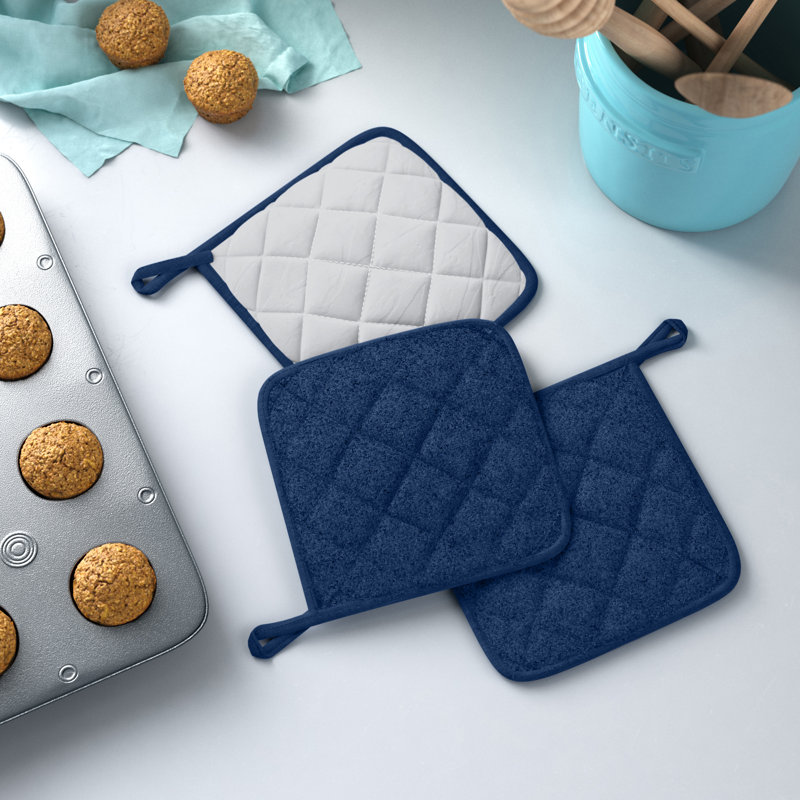 Ensemble de porte-casseroles 3 pièces Damontray, Bleu nautique