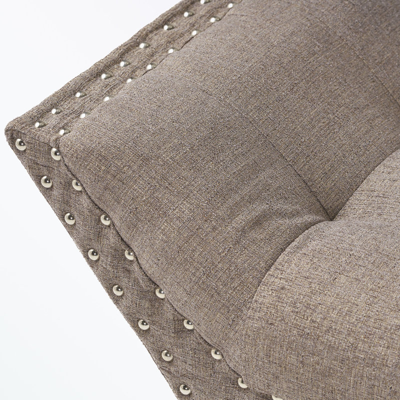 Banc rembourré Cescily, Gris