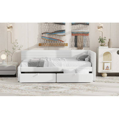 Upholstered Daybed With 2 Drawers