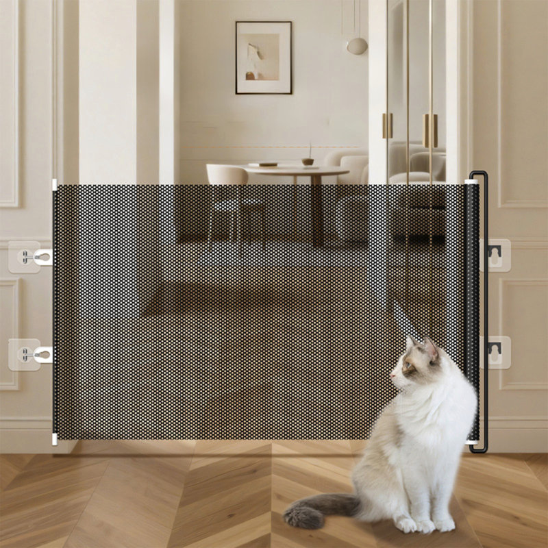 Barrière de clôture pour animaux sans perceuse, 49,21 po x 15,74 po, A, B