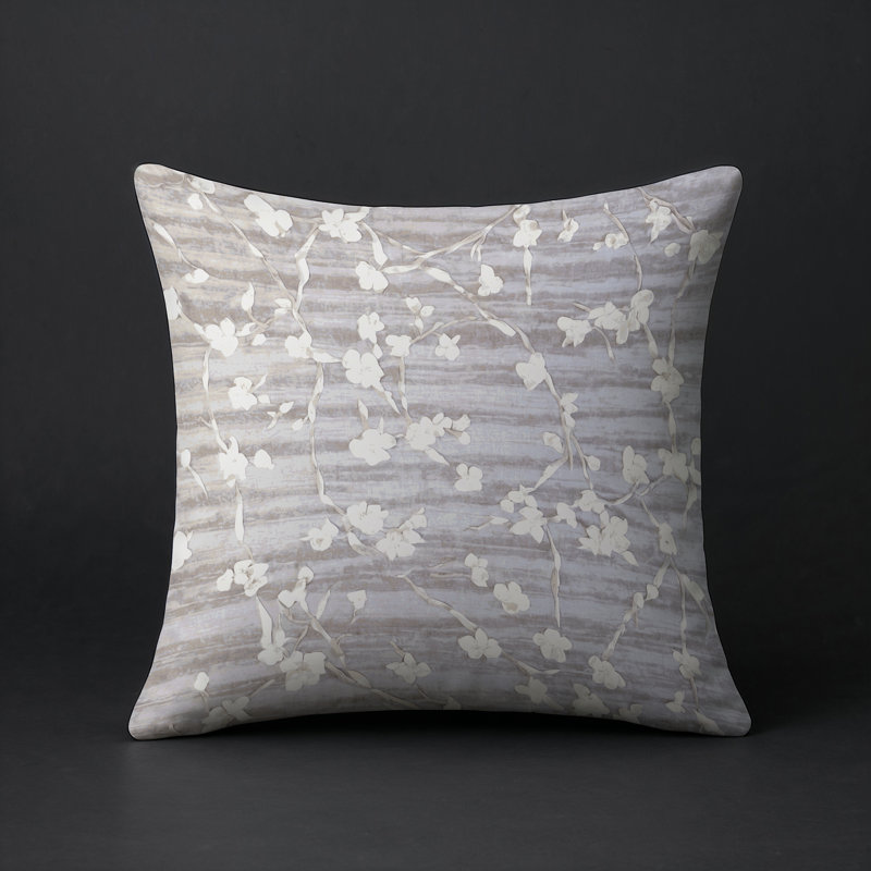 Coussin décoratif intérieur et extérieur Modern, Rose abstrait 4, Carré 18 po