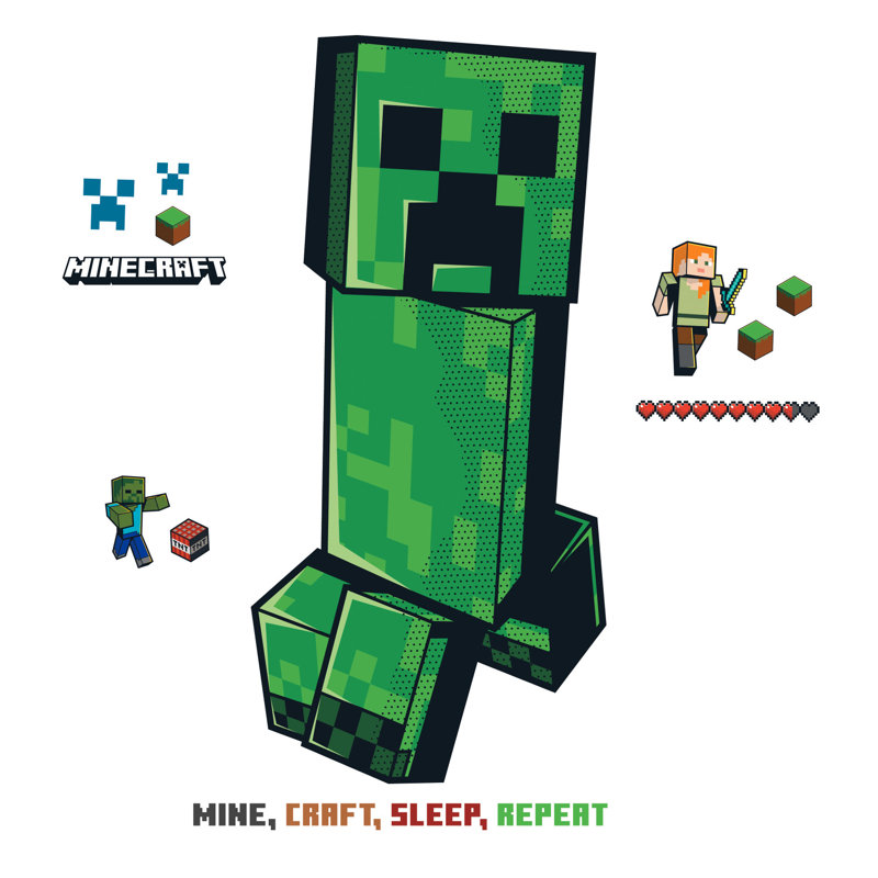 Décalcomanie murale minecraft