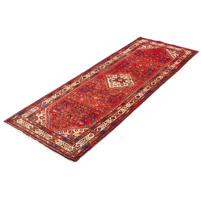 Hand Knotted Andelz Red Wool Rug 3'8" x 10'1"