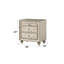 Table de chevet en velours beige Lucienne