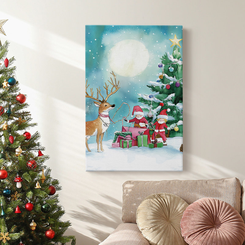 Art des Fêtes de Noël - Toile tendue avec châssis DCCLV, H 12 po x l 8 po