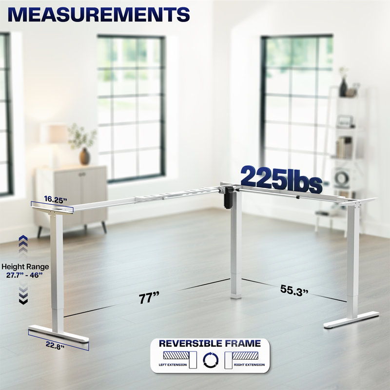 Structure de bureau VIVO, H 27,7 po x l 51,8 po x P 73 po, Blanc