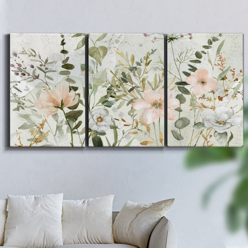 «Snow Effect, The Road to Louveciennes» - Toile encadrée à pièces multiples, H 60 po x l 120 po x P 2 po
