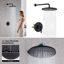 Système de douche à pluie de 12 pouces avec valve en laiton massif 1/2 "NPT - Robinet de douche mural à poignée simple-126704888
