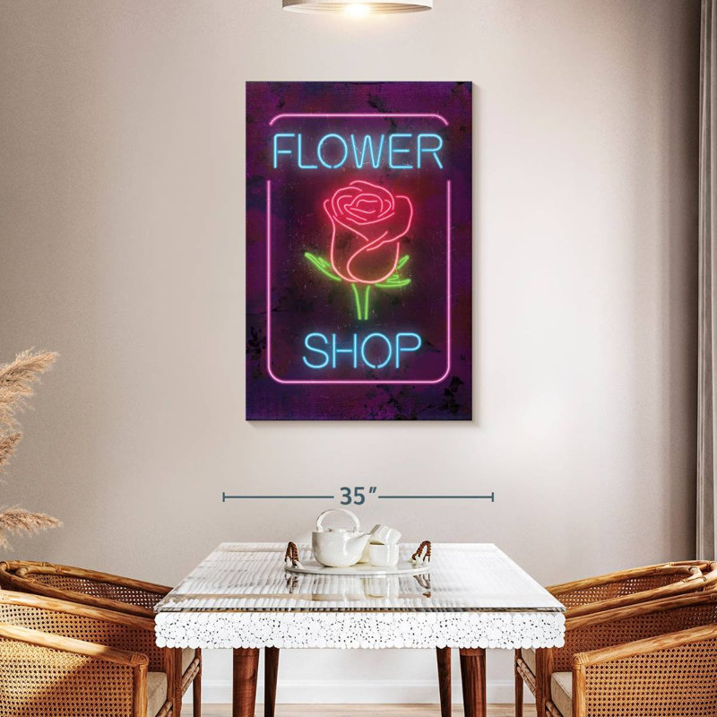 Kema Rose Flower Wall Sign, 45" H x 30" W