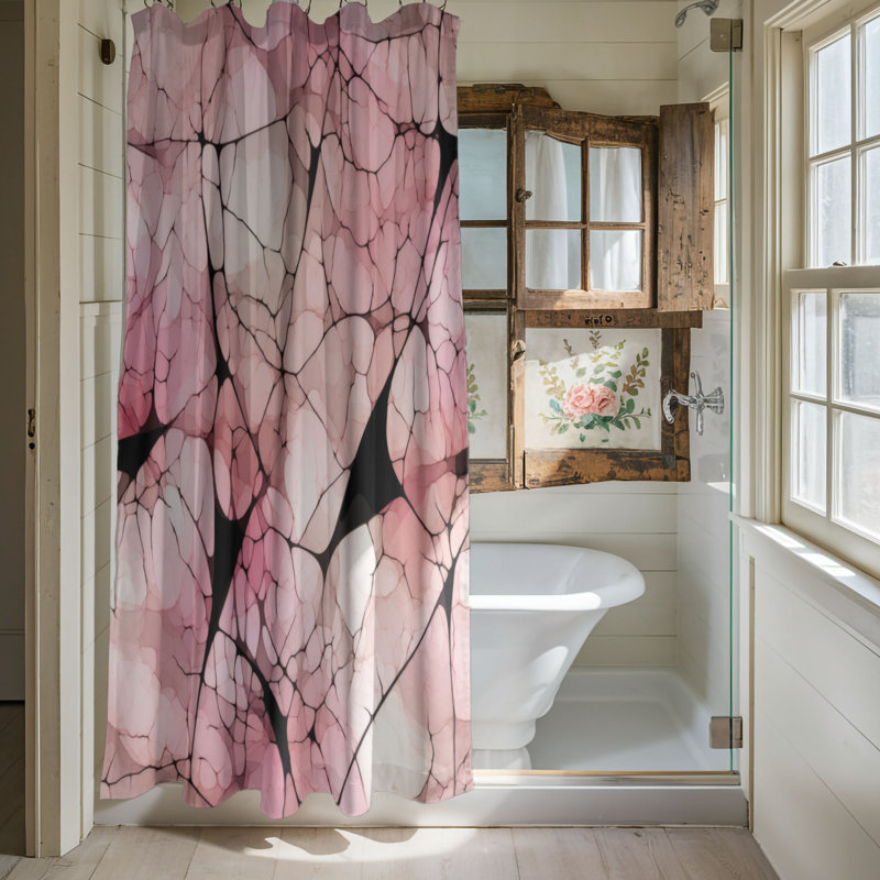 Glass Pieces - Premium Shower Curtain, 74"H x 71"W