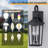 Abarca 26.4''H Iron Black ETL Tempered Glass Outdoor Wall Light with Dusk to Dawn-1864682611-1864682614
