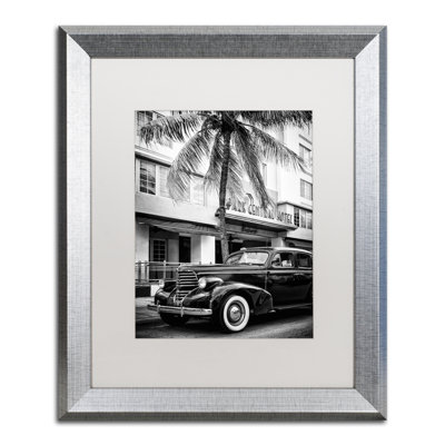 « classic car miami beach », reproduction de photo encadrée