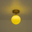 Plafonnier semi-encastré 1 lumière Moss Green Globe