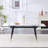 55'' - 79'' Extendable Sintered Stone Dining Table with Hidden Extension Leaf and Metal Legs