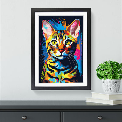 Bengal Cat Pop - Framed Print