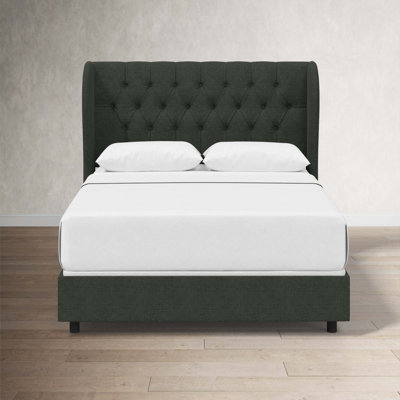 Tomey Upholstered Wingback Bed