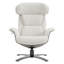 Fauteuil inclinable pivotant de 31,1 po avec repose-pieds, base pivotante à mémoire de forme et repose-tête réglable