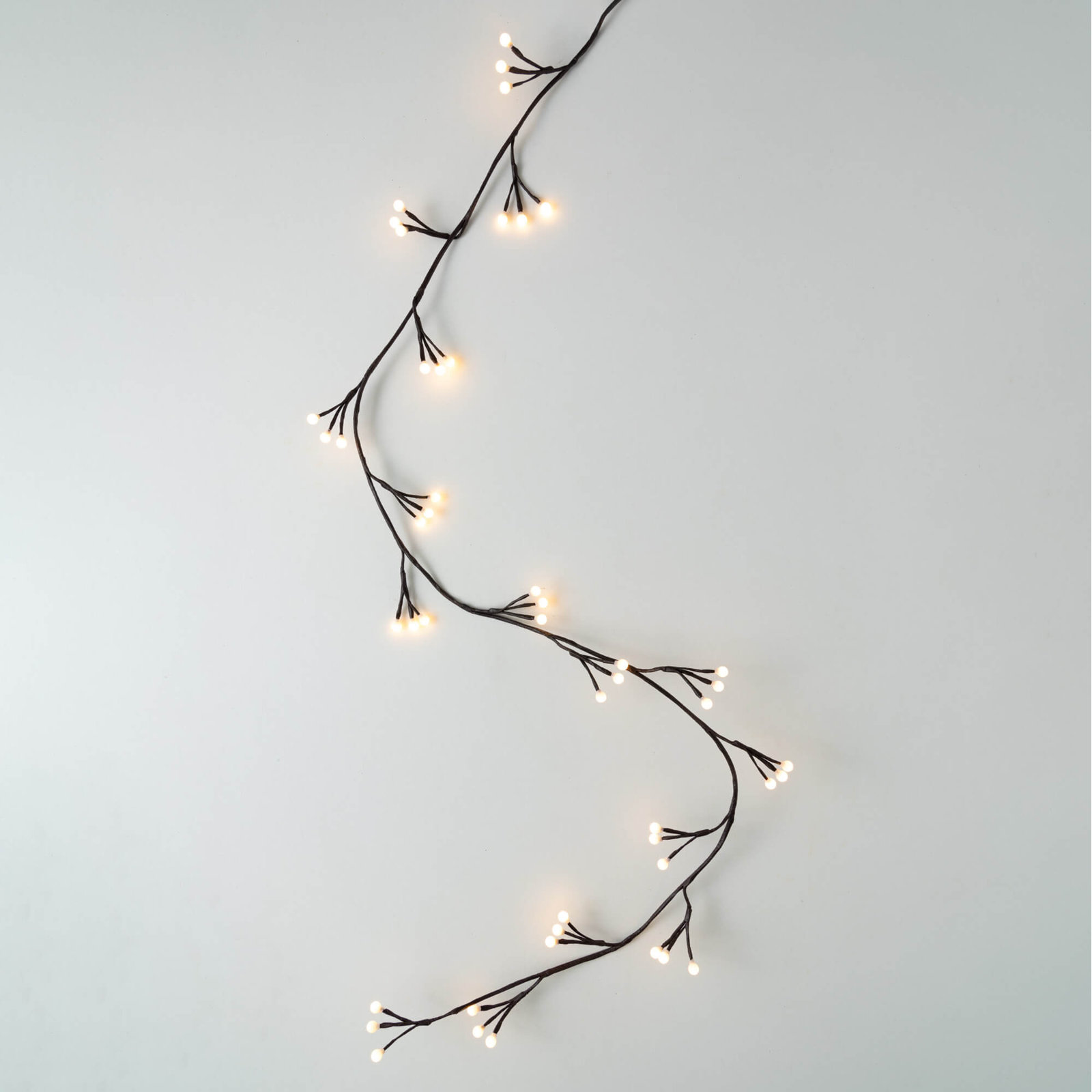 84" Christmas Cluster Lighted Garland, Brown