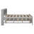 Full Size Bed With Storage Headboard, Ports, 3 Drawers & Twin Trundle In Gray Platform Headboard Storage, , - For Daily Use-579233511