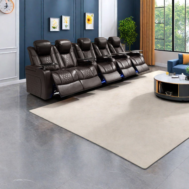 Fauteuils inclinables de luxe réglables, cuir fleur, design moderne, idéal pour la maison