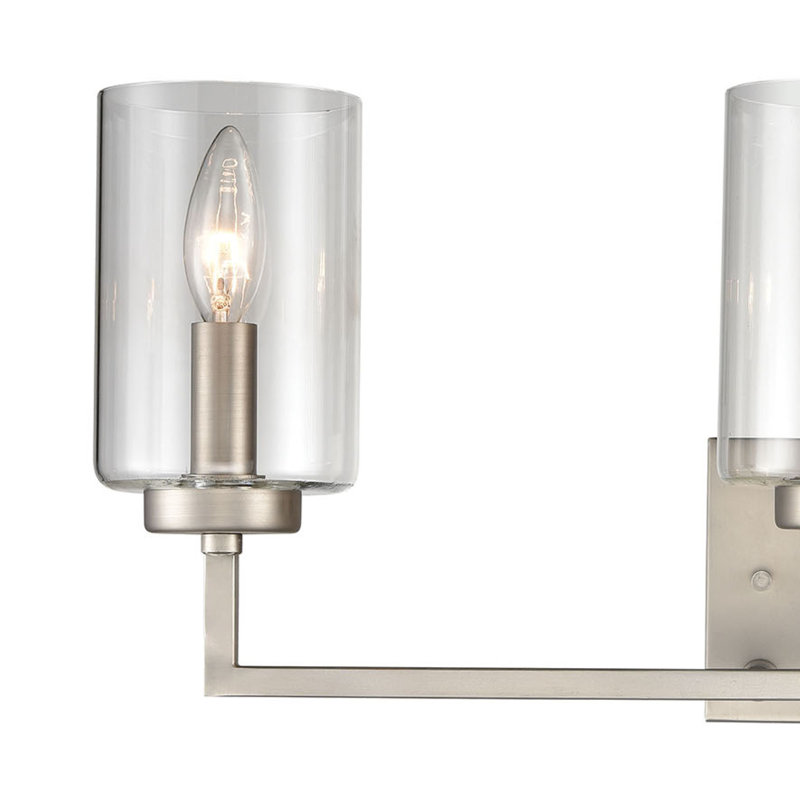 Éclairage pour meuble-lavabo 3 lumières de 23 po de largeur Ornie - nickel brossé, H 9,25 po x l 23 po x P 5,5 po, Nickel