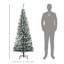 Arbre de Noël artificiel mince enneigé 6 pi avec branches réalistes et 492 pointes