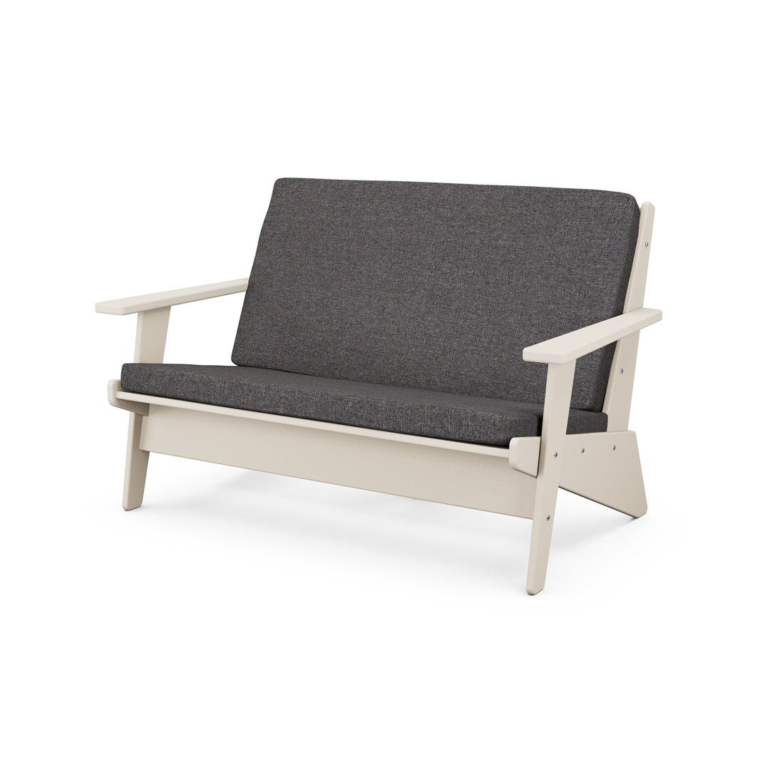 Riviera Modern Lounge Loveseat POLYWOOD® Frame Color/Cushion 