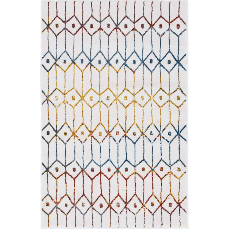 Clidy Abstract Indoor Rug, Rectangle 3'3" x 5'3"