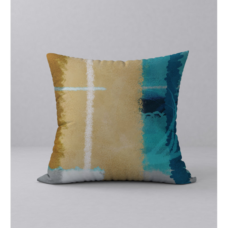 Abstract Reversible Throw Pillow, 18" x 18"