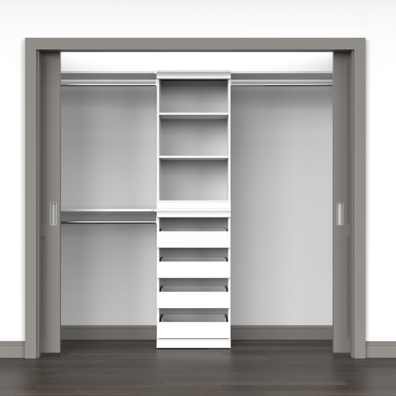 Modular Storage 21.38" W 4-Drawer Unit, White