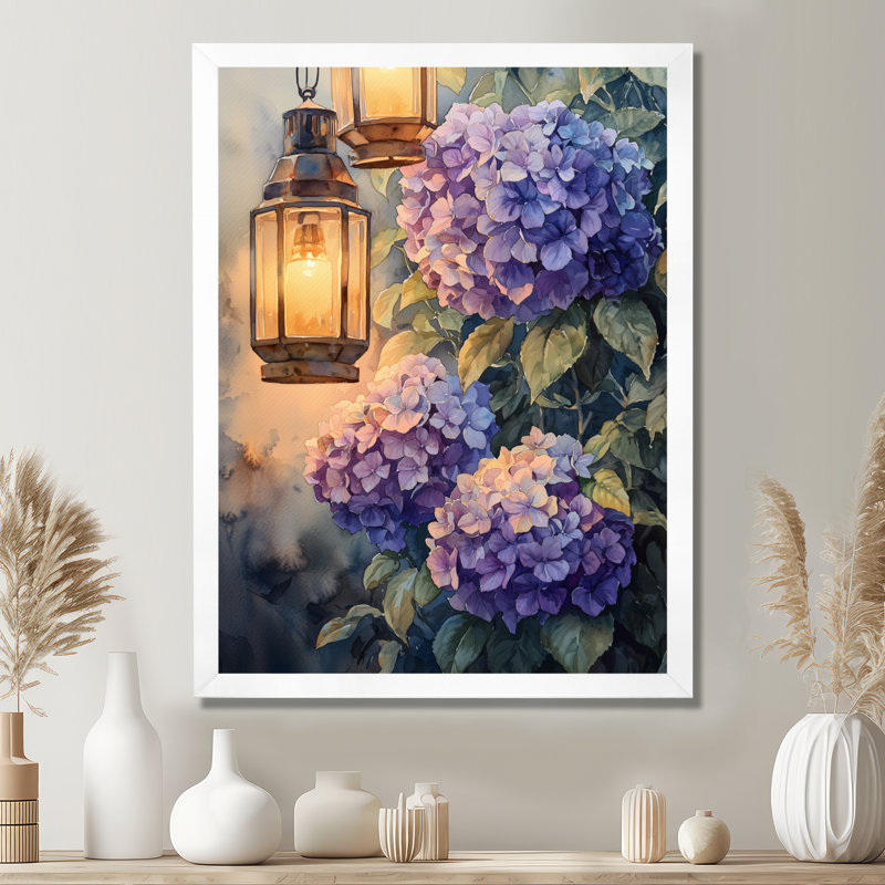 Impression sur toile «Floral», H 20 po x l 12 po, Reproduction encadrée d'une seule photo, Blanc